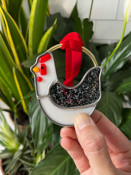 Speckled Chicken Ornament