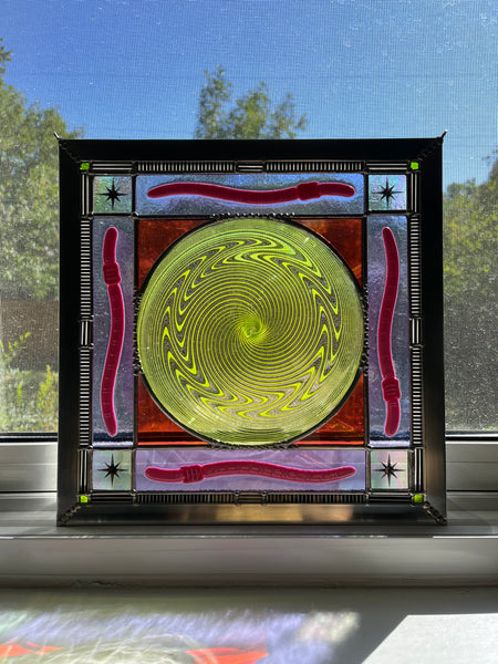 "Have Fun, Be Good" Stained Glass Window
