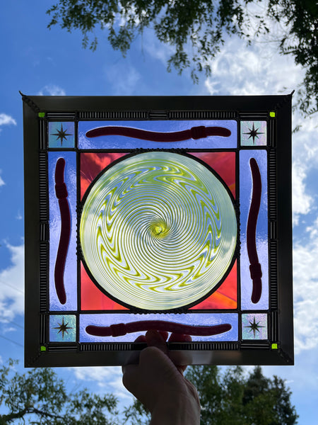 "Have Fun, Be Good" Stained Glass Window