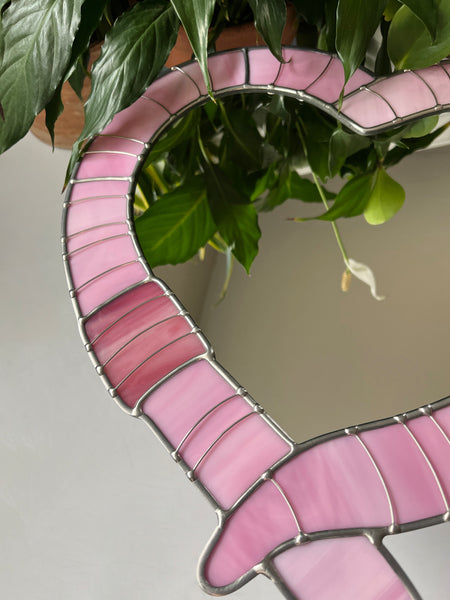 Large Heart-Shaped Earthworm Mirror